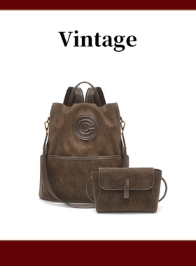 安琪维多莉娅新款轻奢百搭时尚多功能子母包双肩包-66401