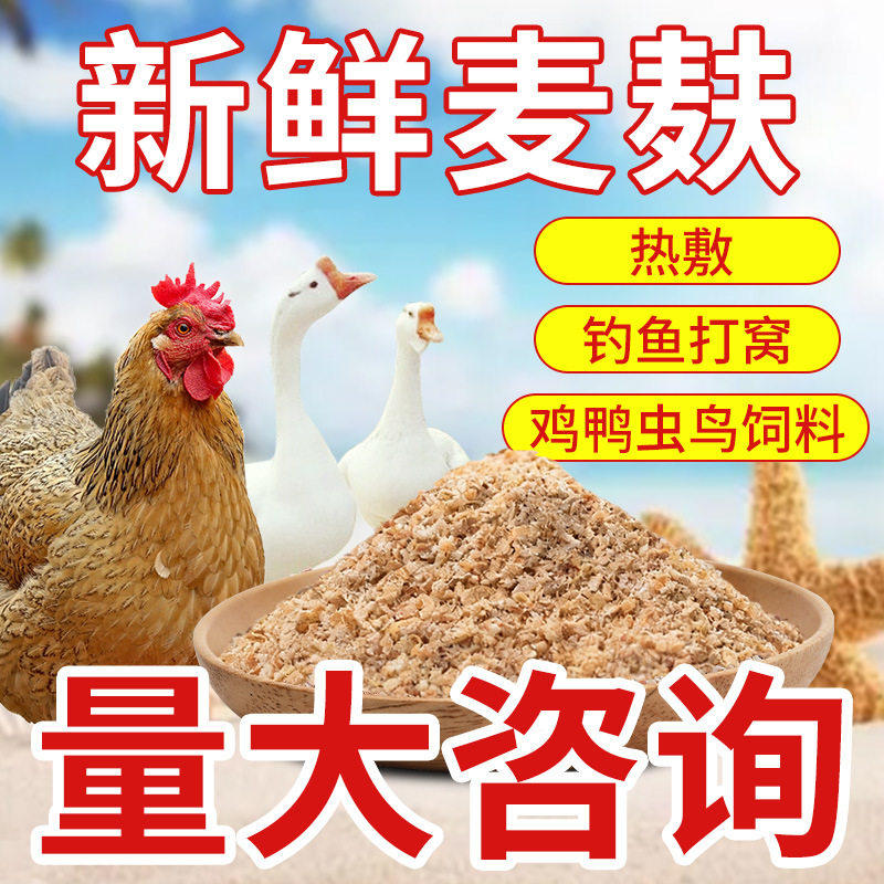 小麦麸皮饲料钓鱼专用饵料麸子皮纯麦喂鸡喂鸭钓鱼粗窝料新鲜细小