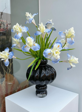 鸢尾 仿真花假花客厅插花装饰花卉绢花拍照道具餐桌摆设软装