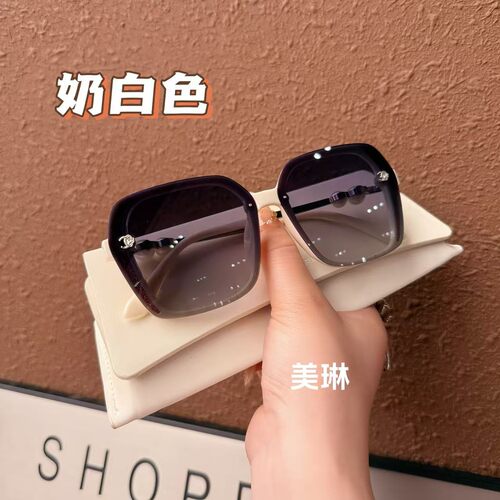 遮阳简约奶白色高定细闪防紫外线