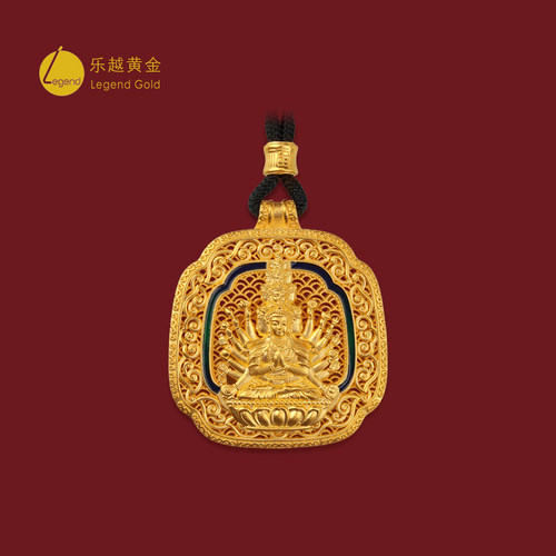 古法千手观音吊坠足金999