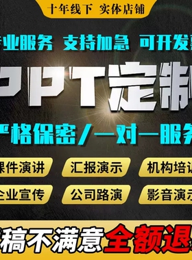 ppt制作代做定制美化修改帮做汇报课件设计排版代作年终总结述职