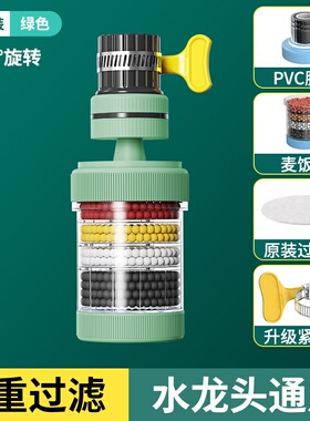 【万向六层过滤器-TTHB】【拍1发2】厨房水龙头过滤器净水器防溅