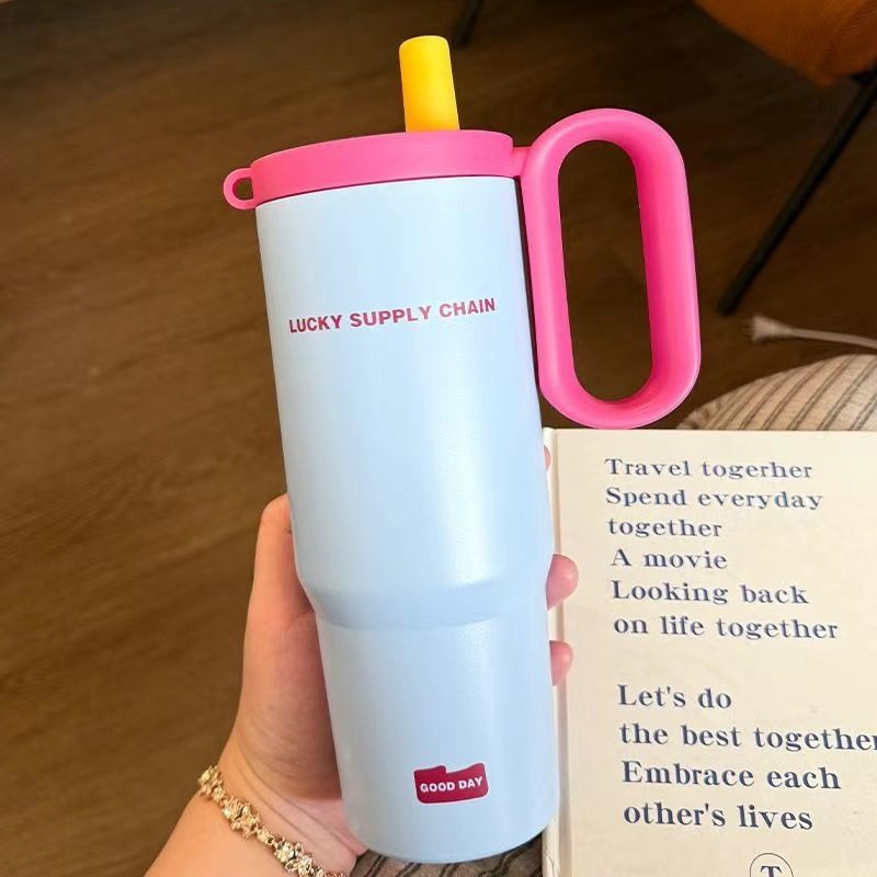 咖啡杯外出携带保温新款水杯女户外运动超大学生礼物办公室冰水,餐饮具,吸管杯,淘宝优惠券,粉丝福利购,淘宝优惠卷