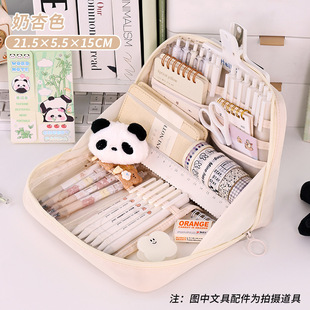 初中生笔袋女生高颜值韩系新款男孩便携式超大简约风手提2025痛包