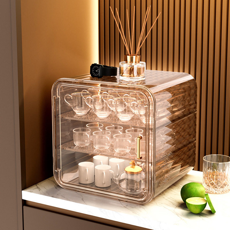 透明茶具收纳盒茶杯新款玻璃杯杯架置物柜咖啡杯架台奶展示置物箱,家庭/个人清洁工具,杯架,淘宝优惠券,粉丝福利购,淘宝优惠卷