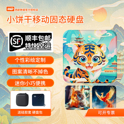 WD西数彩绘定制1T移动固态硬盘2T新元素Elements SE手机电脑PSSD