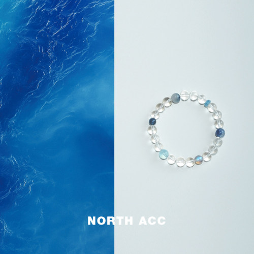 NORTHACC新中式天然白水晶海蓝宝水晶手串女转运多宝手链小众高级