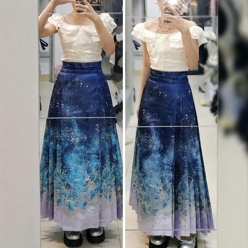 海浪马面裙明制汉服半身裙2024秋原创新款国风元素织金长裙新中式,女装/女士精品,汉服半身裙,淘宝优惠券,粉丝福利购,淘宝优惠卷