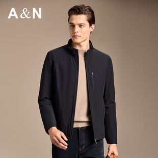 【鹅绒&轻盈保暖】AntonNeal立领羽绒服男冬轻薄百搭休闲夹克外套