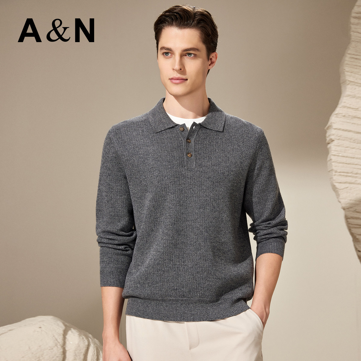 【老钱风&重磅加厚】秋冬季羊毛花纱针织衫男舒适保暖毛衣打底衫,男装,针织衫/毛衣,淘宝优惠券,粉丝福利购,淘宝优惠卷