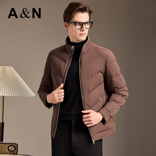 【轻量90羽绒】AntonNeal轻暖有型立领羽绒服男商务休闲秋冬外套