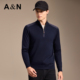 上衣 AntonNeal半高拉链领卫衣男秋冬保暖针织衫 轻户外&含羊毛