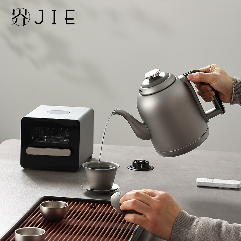 纯钛岩板乌金石茶盘嵌入式烧水壶双孔暗藏式自动上水茶台电热水壶