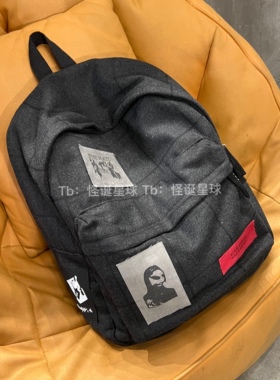 Raf simons 侯里蟹自主archive单品08fw毛呢羊毛贴布书包双肩包