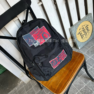 小众原创设计双肩包耐脏暗黑色书包高颜值大容量初中高中学生背包