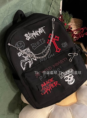 别闹BIZZCUT/叛逆校园/朋克亚文化学生大容量书包女小众双肩包男
