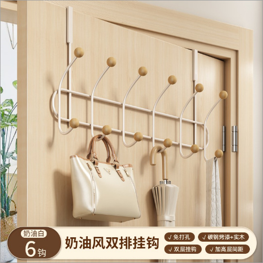 壁挂门后挂衣架排钩卧室免打孔