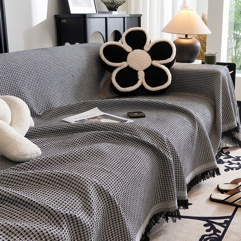 奶油风沙发盖布专用通用整张单人