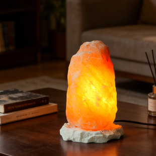 盐灯喜马拉雅天然进口山形招财长明灯办公室卧室充电款氛围小夜灯