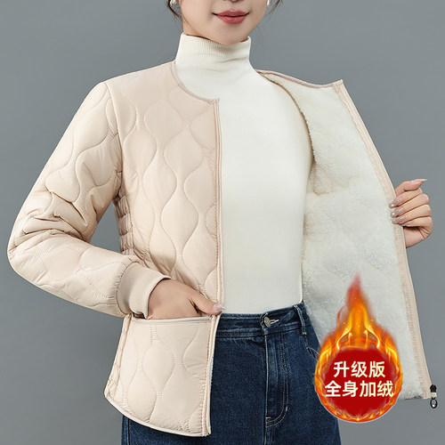 秋冬新款女士棉服打底加绒加厚内胆棉衣小个子内穿保暖小棉袄外套