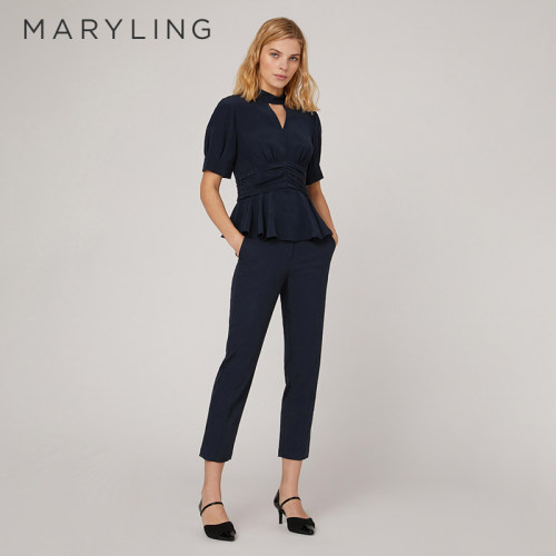 MARYLING收腰蚕丝上衣
