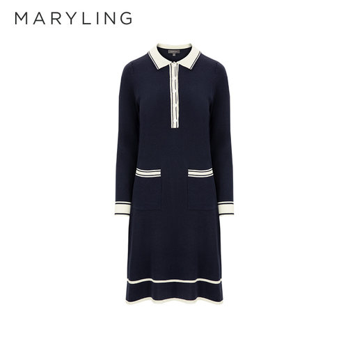 MARYLING长袖针织连衣裙