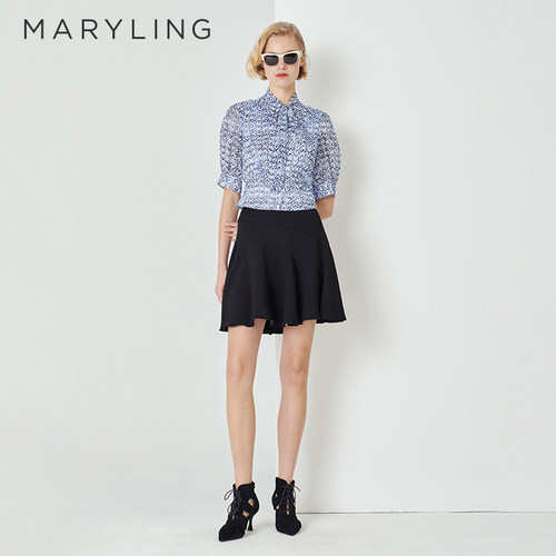 MARYLING真丝蝴蝶结上衣