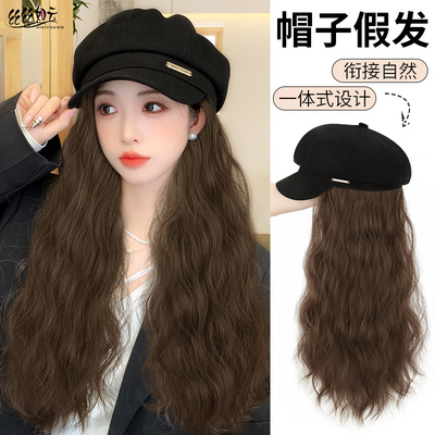 八角帽可拆卸轻松佩戴帽子假发