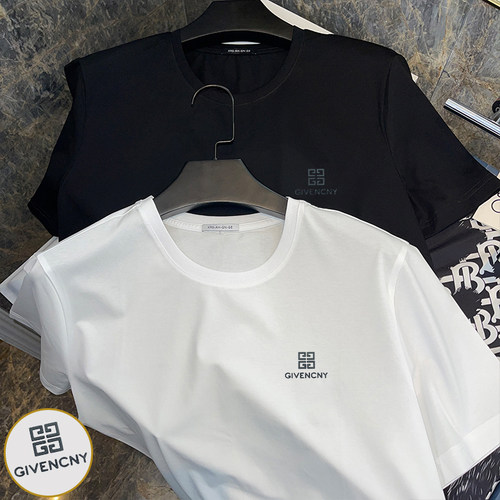 轻奢简约白色品牌logo男士短袖