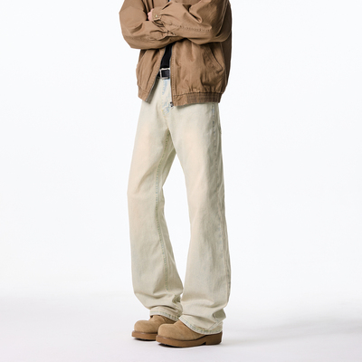 美式bootcut牛仔裤男春季高街潮