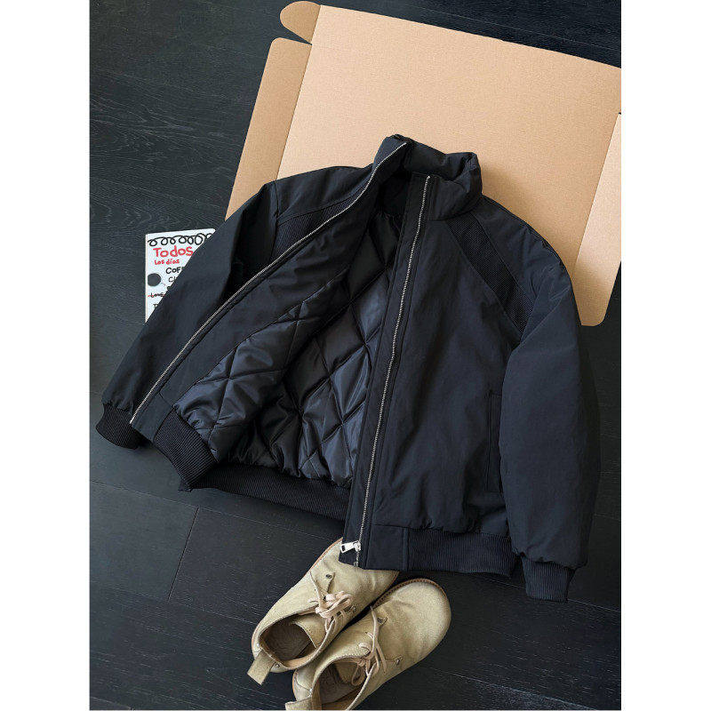 vibe痞帅运动夹克美式解构立领棒球服棉衣男女秋冬中性风保暖棉服