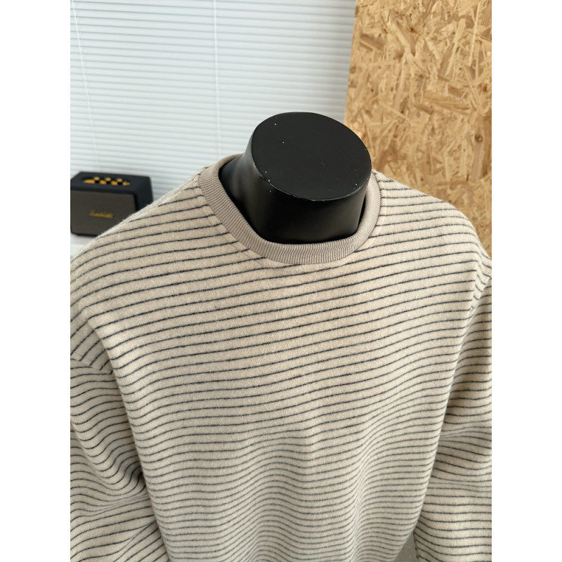 慵懒风高级感复古条纹长袖t恤男潮牌重磅卫衣cleanfit内搭打底衫