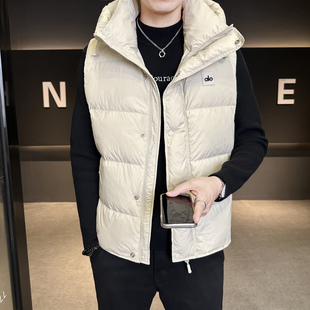 运动短款休闲羽绒马甲男女连帽秋冬外穿羽绒服马夹韩潮流坎肩上衣