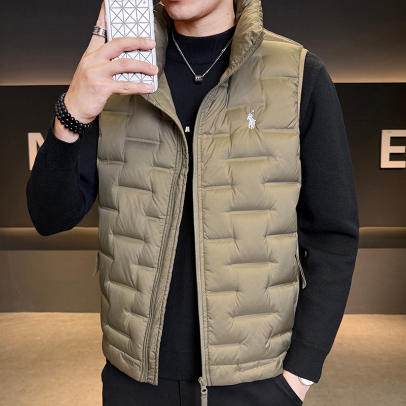 羽绒马甲男秋冬季立领加厚保暖潮