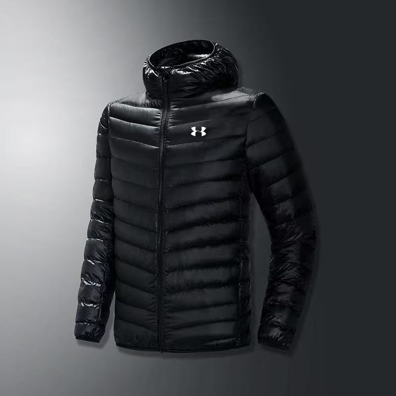 2025短款鹅绒羽绒服男轻薄保暖连帽立领防风防水外套