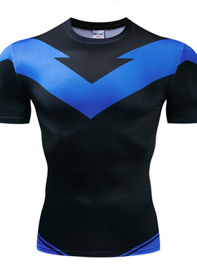 Printed Sports Fitness Casual Short Sleeves印花运动健身短袖