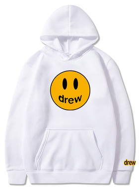 Printed casual loose hooded sweatshirt印花休闲宽松连帽卫衣男