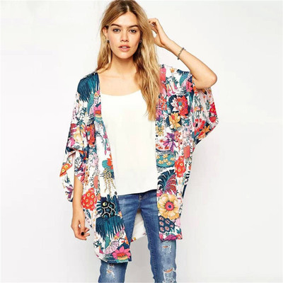 Floral Loose Doll Sleeve Sun Protection Jacket碎花宽松防晒衣