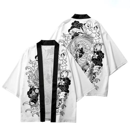 印花开衫和服披风男 Printed cardigan, kimono, cloak for men