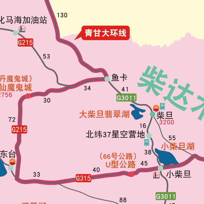 青甘大环线旅游地图自驾游攻略图