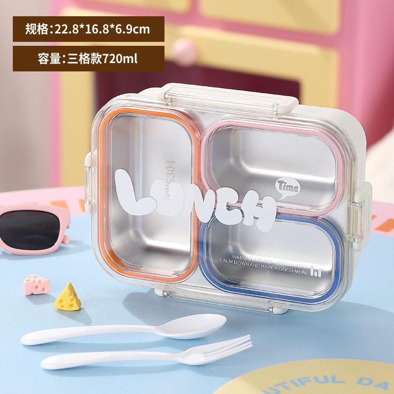 现货微波炉加热便当盒饭