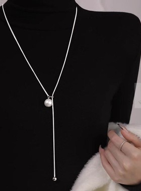 小姐姐珠珠长款毛衣链2025新款爆款轻奢气质时尚小众项链女配饰