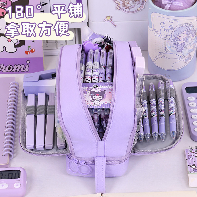 日系新款大容量四层笔袋