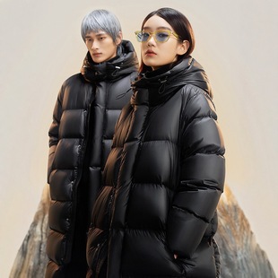 男女同款羽绒服黑金鹅绒2025高端新款抗寒高品质超厚羽绒服外套