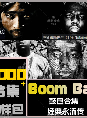 BoomBap鼓包Old School嘻哈Beat采样包logic/Cubase/FLStudio音源