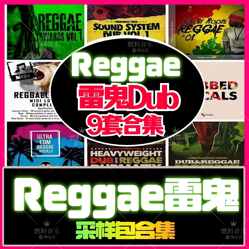 Reggae雷鬼采样包Dub吉他贝斯鼓点鼓音色FLstudio Live Logic音源