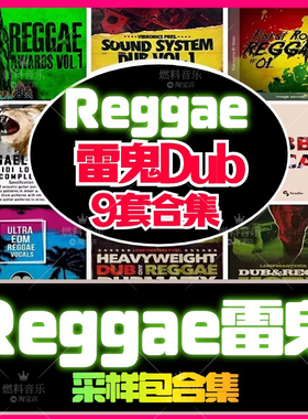 Reggae雷鬼采样包Dub吉他贝斯鼓点鼓音色FLstudio Live Logic音源