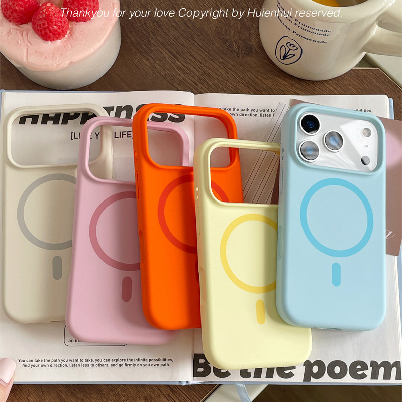 惠恩惠magsafe强磁吸适用苹果17promax手机壳iPhone16新款15液态硅胶14全包防摔简约纯色情侣高级感ins潮