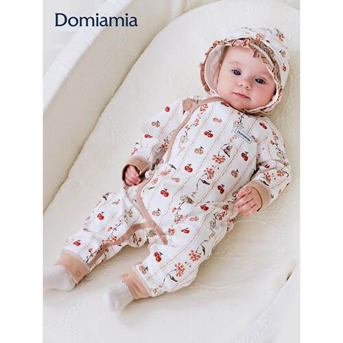 【新品】Domiamia宝宝连体衣婴幼儿衣服满月百天新生儿小月龄哈衣
